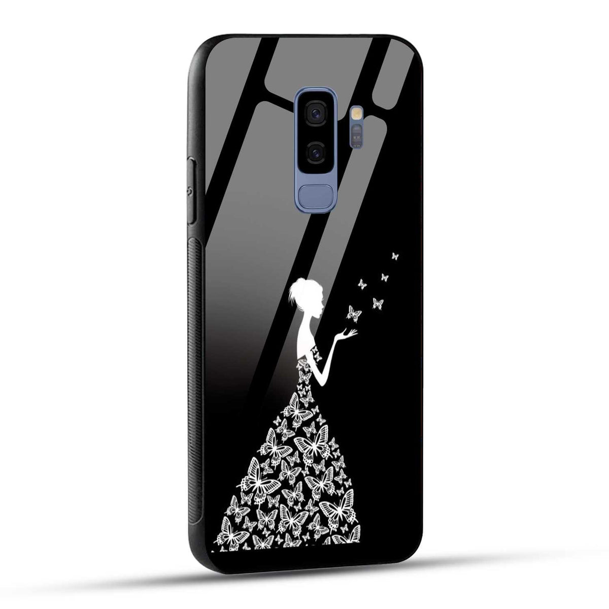 Samsung Galaxy S9 Plus Back Cover Butterfly Girl Printed Glass Case
