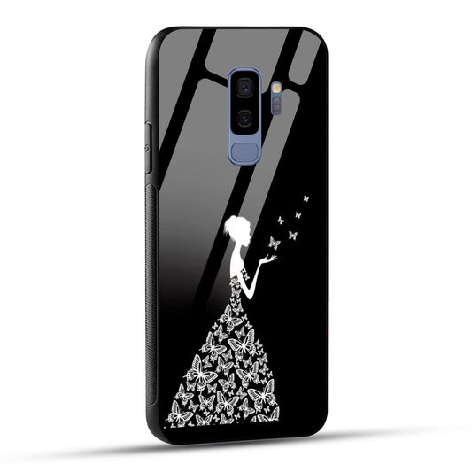 Samsung Galaxy S9 Plus Back Cover Butterfly Girl Printed Glass Case