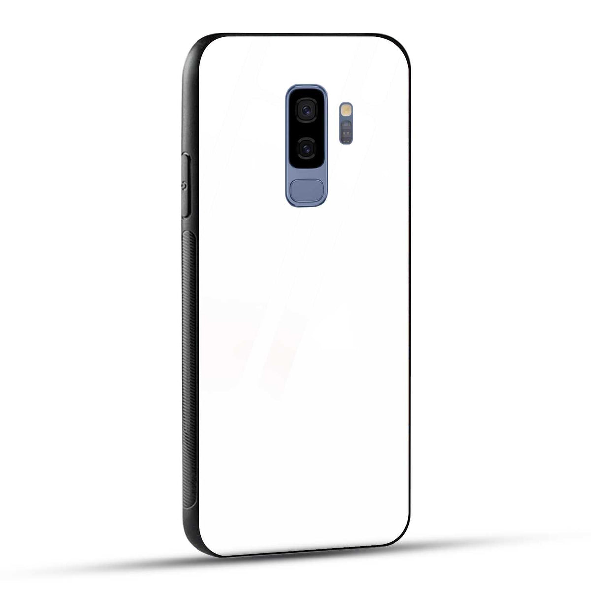 Samsung Galaxy S9 Plus Back Cover Plain White Printed Glass Case