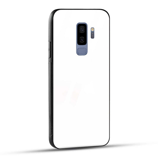 Samsung Galaxy S9 Plus Back Cover Plain White Printed Glass Case