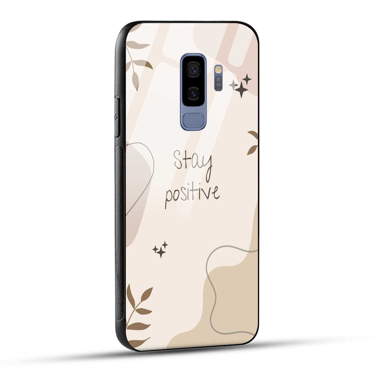 Samsung Galaxy S9 Plus Back Cover Cream Beige Aesthetic Printed Glass Case