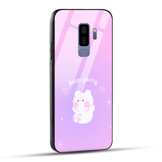 Samsung Galaxy S9 Plus Back Cover Pink Purple Gradient Aesthetic Motivational Printed Glass Case