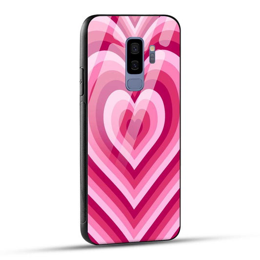 Samsung Galaxy S9 Plus Back Cover Love Hearts Printed Glass Case