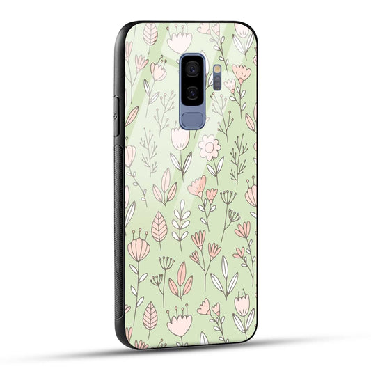Samsung Galaxy S9 Plus Back Cover Flower Art Printed Glass Case