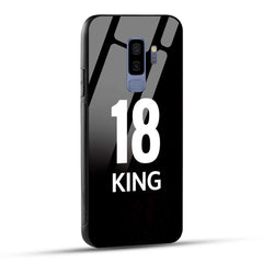Samsung Galaxy S9 Plus King number 18 Printed Glass Case