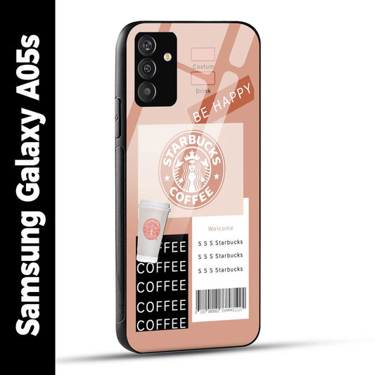 Samsung Galaxy A05s Back Cover Starbucks Coffee Happy Printed Glass Case