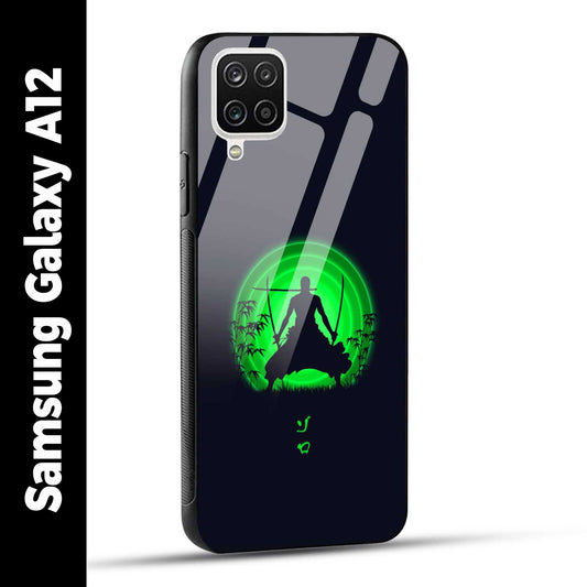 Samsung Galaxy A12 Back Cover Zoro Printed Glass Case