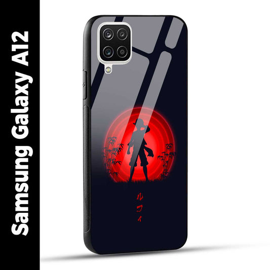 Samsung Galaxy A12 Back Cover Luffy One Piece Printed Glass Case