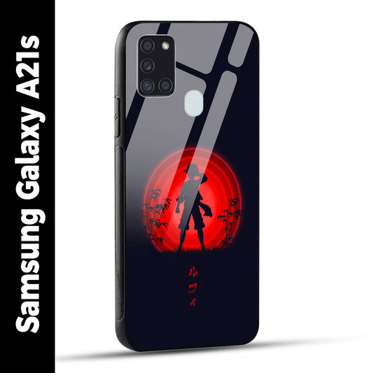 Samsung Galaxy A21s Back Cover Luffy One Piece Printed Glass Case