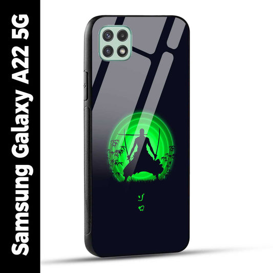 Samsung Galaxy A22 5G Back Cover Zoro Printed Glass Case