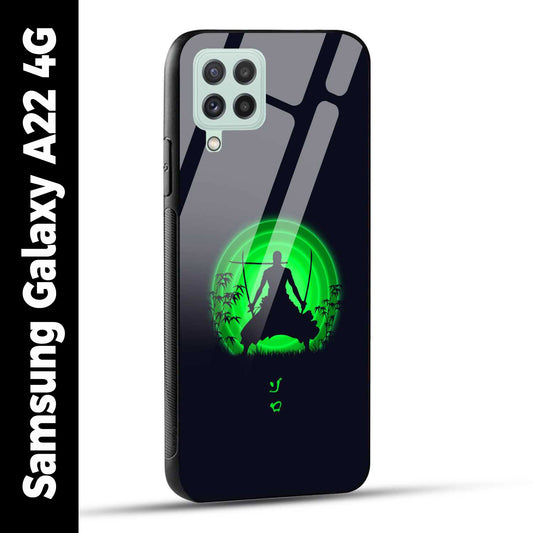 Samsung Galaxy A22 4G Back Cover Zoro Printed Glass Case