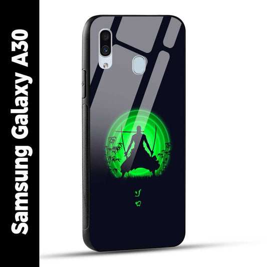 Samsung Galaxy A30 Back Cover Zoro Printed Glass Case