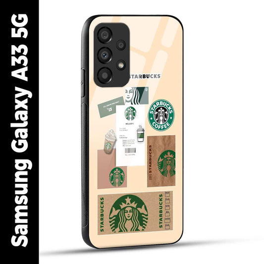 Samsung Galaxy A33 5G Back Cover Starbucks Coffee Printed Glass Case