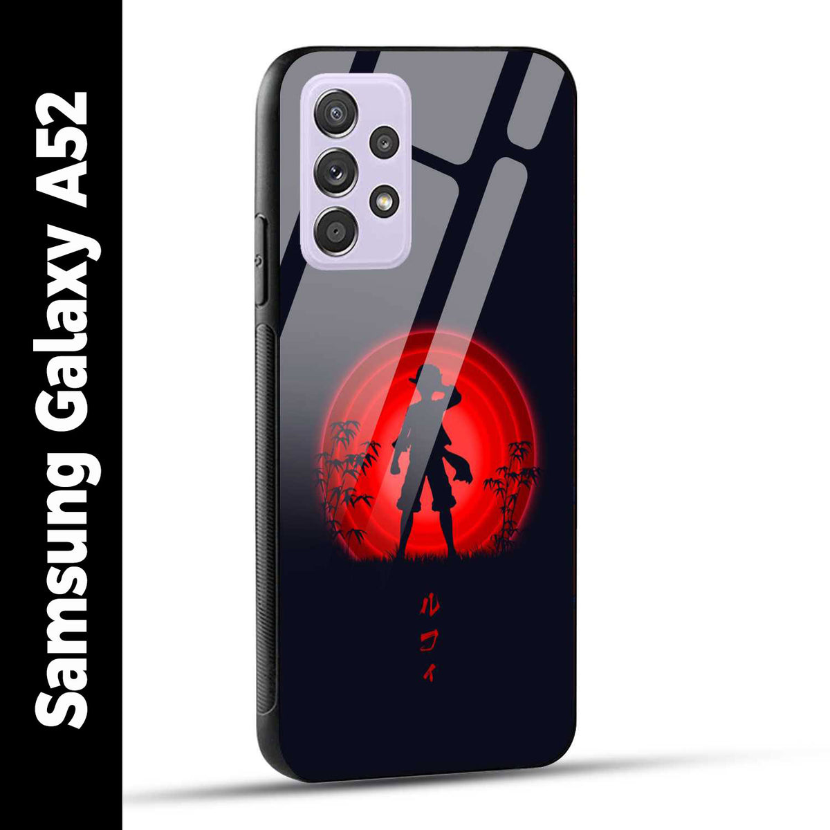 Samsung Galaxy A52 Back Cover Luffy One Piece Printed Glass Case