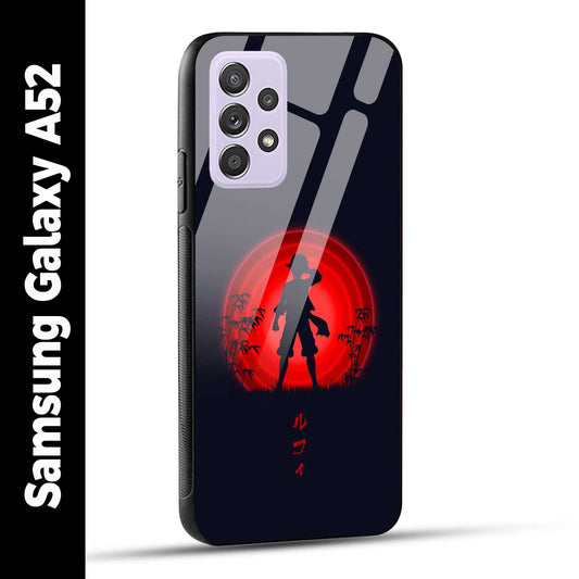 Samsung Galaxy A52 Back Cover Luffy One Piece Printed Glass Case