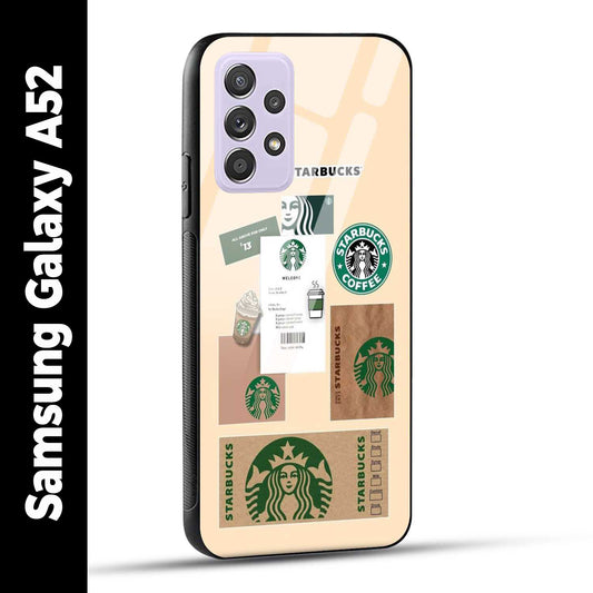 Samsung Galaxy A52 Back Cover Starbucks Coffee Printed Glass Case