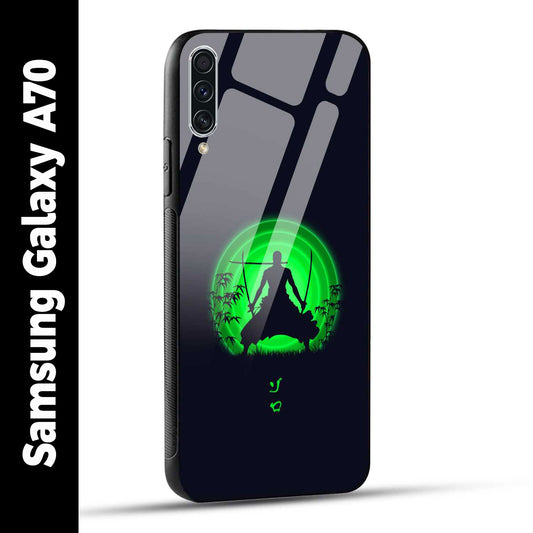 Samsung Galaxy A70 Back Cover Zoro Printed Glass Case