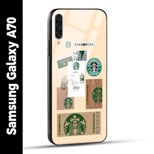 Samsung Galaxy A70 Back Cover Starbucks Coffee Printed Glass Case