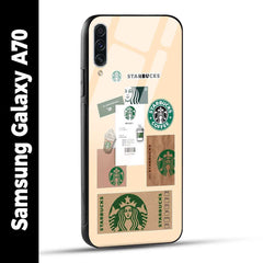 Samsung Galaxy A70 Back Cover Starbucks Coffee Printed Glass Case