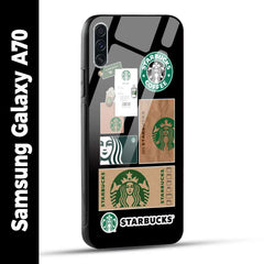 Samsung Galaxy A70 Back Cover Starbucks Filter Coffee Printed Glass Case