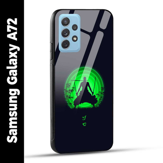 Samsung Galaxy A72 Back Cover Zoro Printed Glass Case