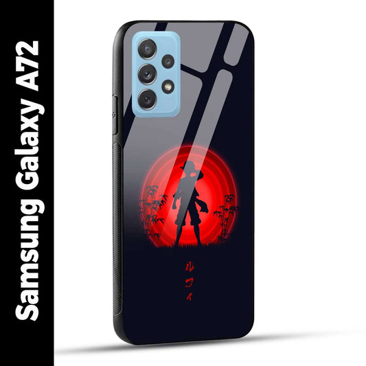 Samsung Galaxy A72 Back Cover Luffy One Piece Printed Glass Case