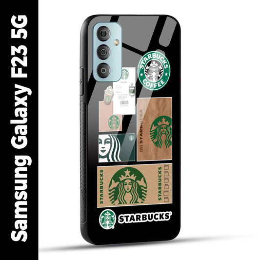 Samsung Galaxy F23 5G Back Cover Starbucks Filter Coffee Printed Glass Case