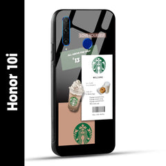 Honor 10i Back Cover Starbucks Coffee Love Yourself Printed Glass Case