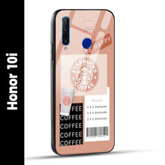 Honor 10i Back Cover Starbucks Coffee Happy Printed Glass Case