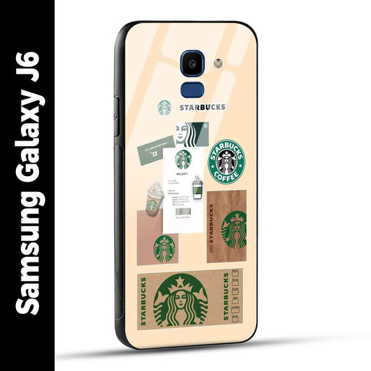 Samsung Galaxy J6 Back Cover Starbucks Coffee Printed Glass Case