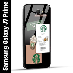 Samsung Galaxy J7 Prime Back Cover Starbucks Coffee Love Yourself Printed Glass Case