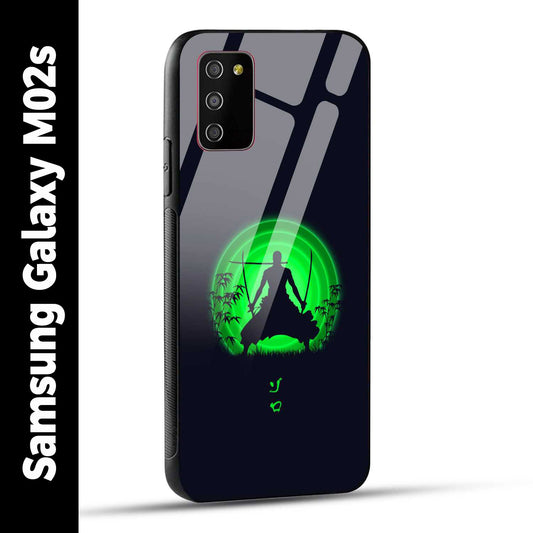 Samsung Galaxy M02s Back Cover Zoro Printed Glass Case