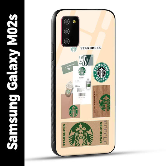 Samsung Galaxy M02s Back Cover Starbucks Coffee Printed Glass Case