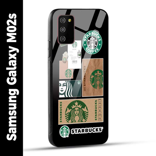 Samsung Galaxy M02s Back Cover Starbucks Filter Coffee Printed Glass Case