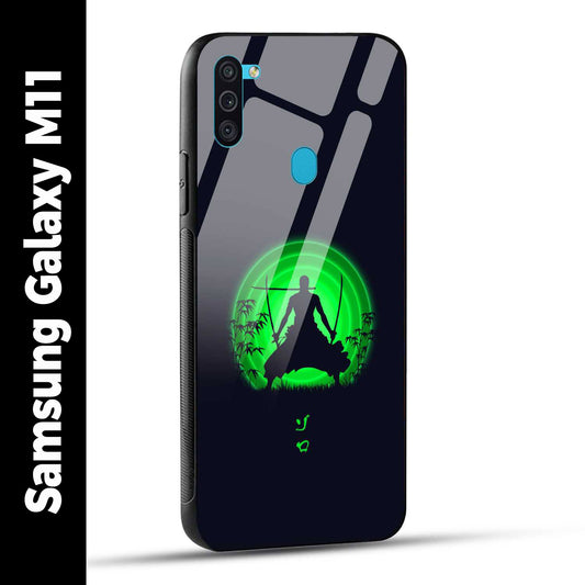 Samsung Galaxy M11 Back Cover Zoro Printed Glass Case