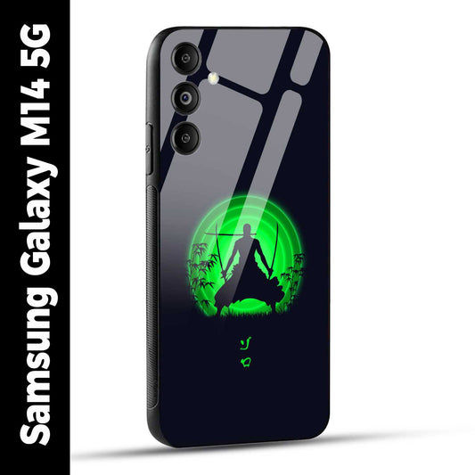 Samsung Galaxy M14 5G Back Cover Zoro Printed Glass Case