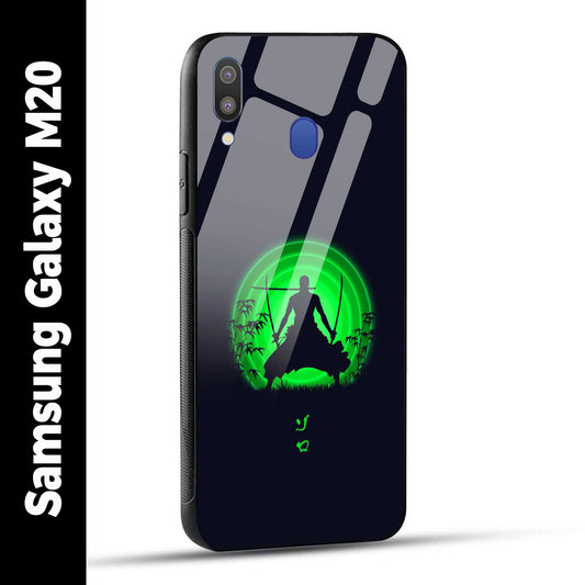 Samsung Galaxy M20 Back Cover Zoro Printed Glass Case