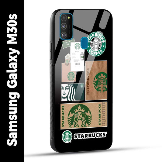 Samsung Galaxy M30s Back Cover Starbucks Filter Coffee Printed Glass Case