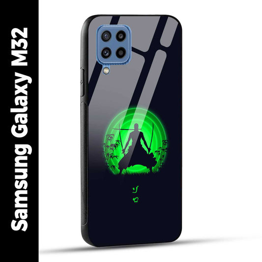 Samsung Galaxy M32 Back Cover Zoro Printed Glass Case