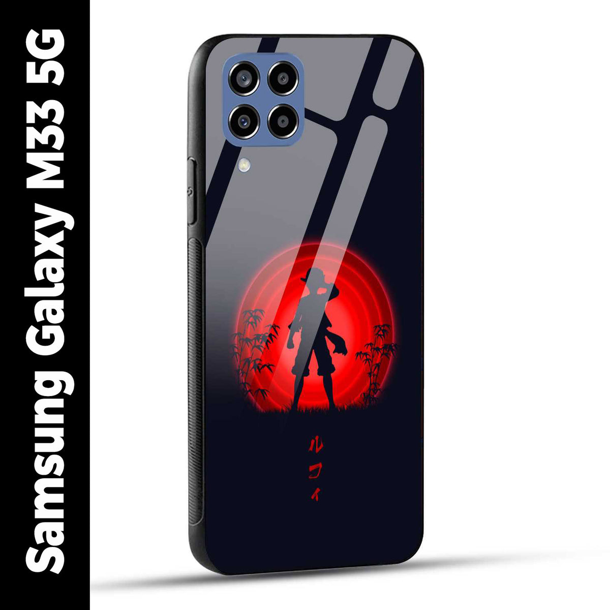 Samsung Galaxy M33 5G Back Cover Luffy One Piece Printed Glass Case