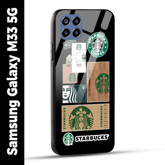 Samsung Galaxy M33 5G Back Cover Starbucks Filter Coffee Printed Glass Case