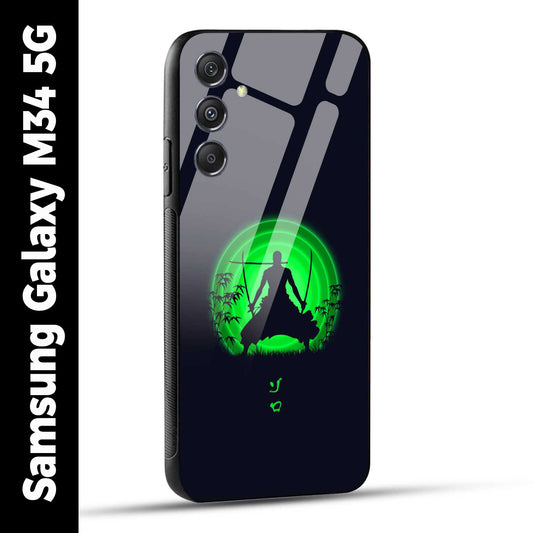 Samsung Galaxy M34 5G Back Cover Zoro Printed Glass Case