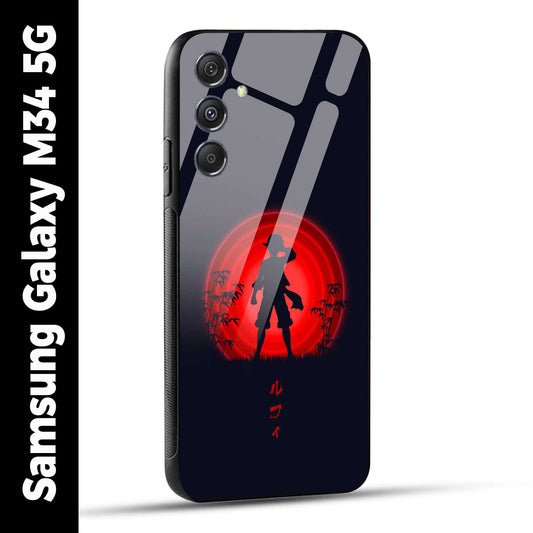 Samsung Galaxy M34 5G Back Cover Luffy One Piece Printed Glass Case