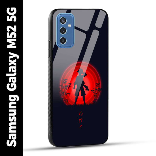 Samsung Galaxy M52 5G Back Cover Luffy One Piece Printed Glass Case
