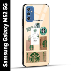 Samsung Galaxy M52 5G Back Cover Starbucks Coffee Printed Glass Case