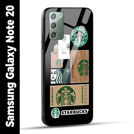 Samsung Galaxy Note 20 Back Cover Starbucks Filter Coffee Printed Glass Case