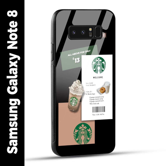Samsung Galaxy Note 8 Back Cover Starbucks Coffee Love Yourself Printed Glass Case