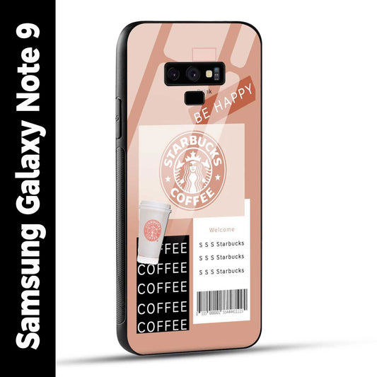 Samsung Galaxy Note 9 Back Cover Starbucks Coffee Happy Printed Glass Case