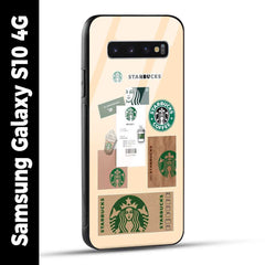 Samsung Galaxy S10 4G Back Cover Starbucks Coffee Printed Glass Case