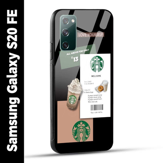 Samsung Galaxy S20 FE / Samsung Galaxy S20 FE 5G Back Cover Starbucks Coffee Love Yourself Printed Glass Case
